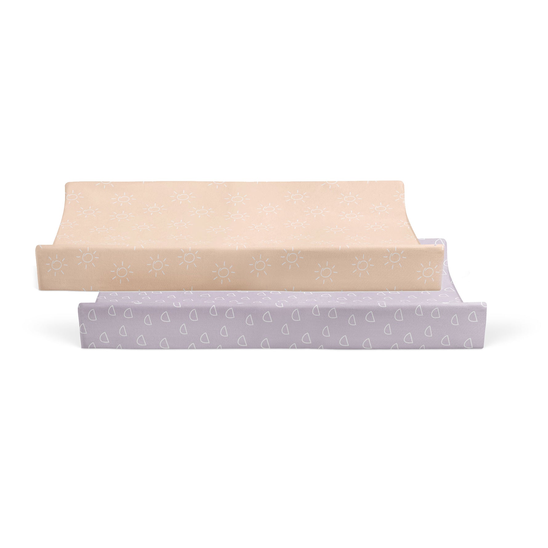 Nordic 2pk Waterproof Change Pad Covers Peach/Lilac - Bubba Blue Australia