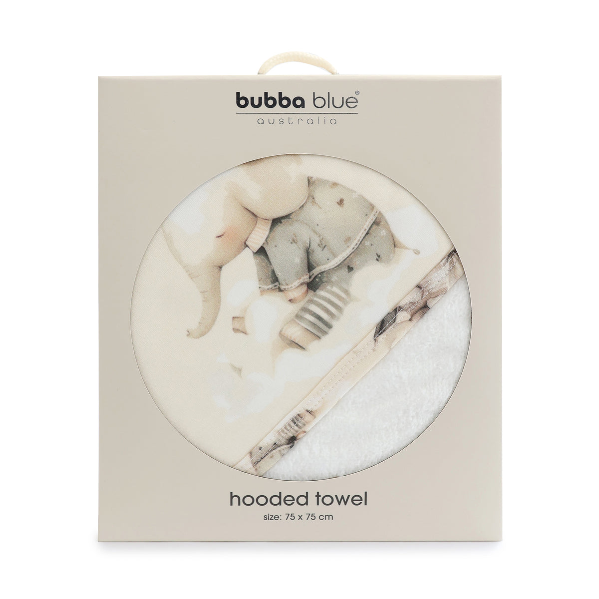 Elephant Bedtime Hooded Towel - Bubba Blue Australia