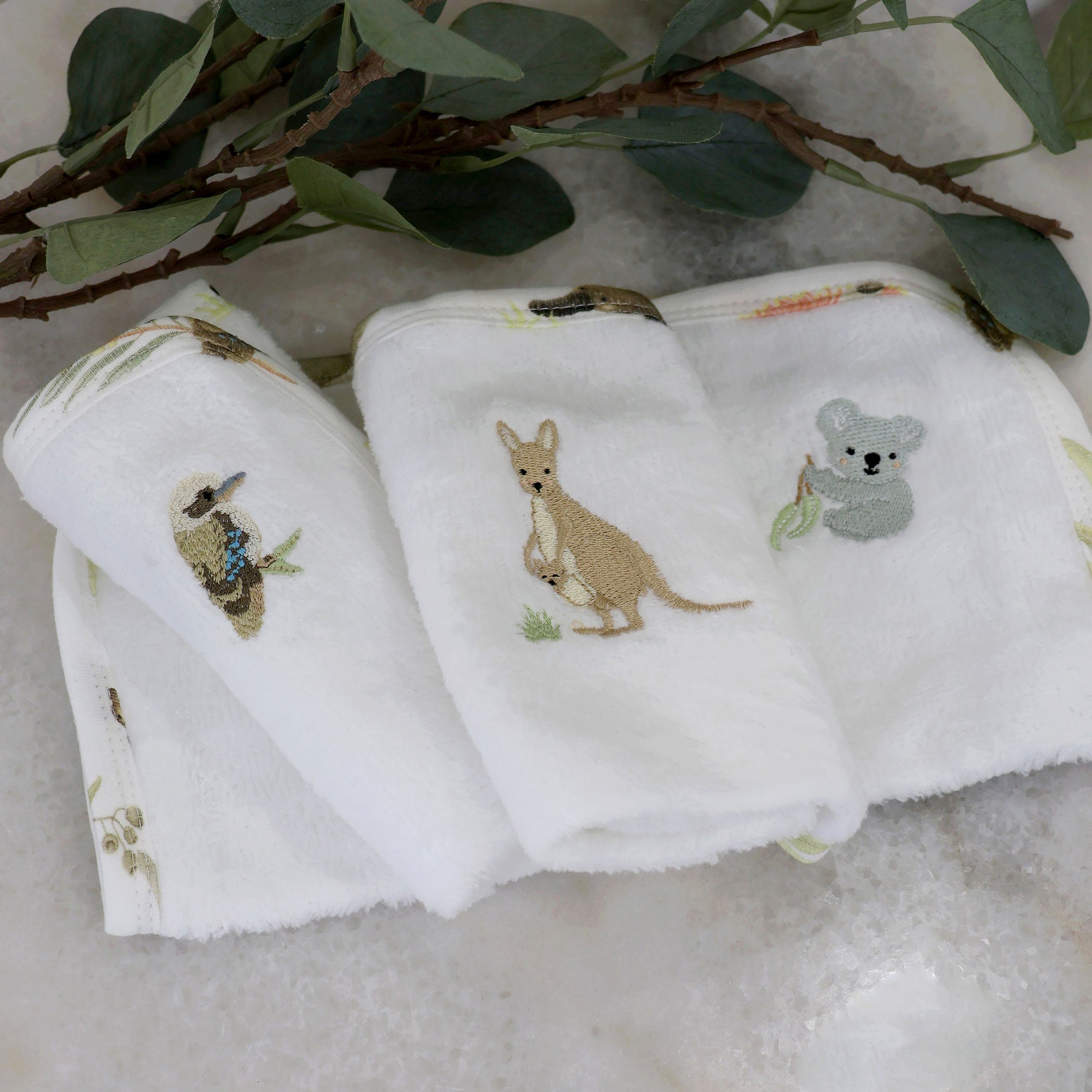 Aussie Animals 3pk Wash Cloths