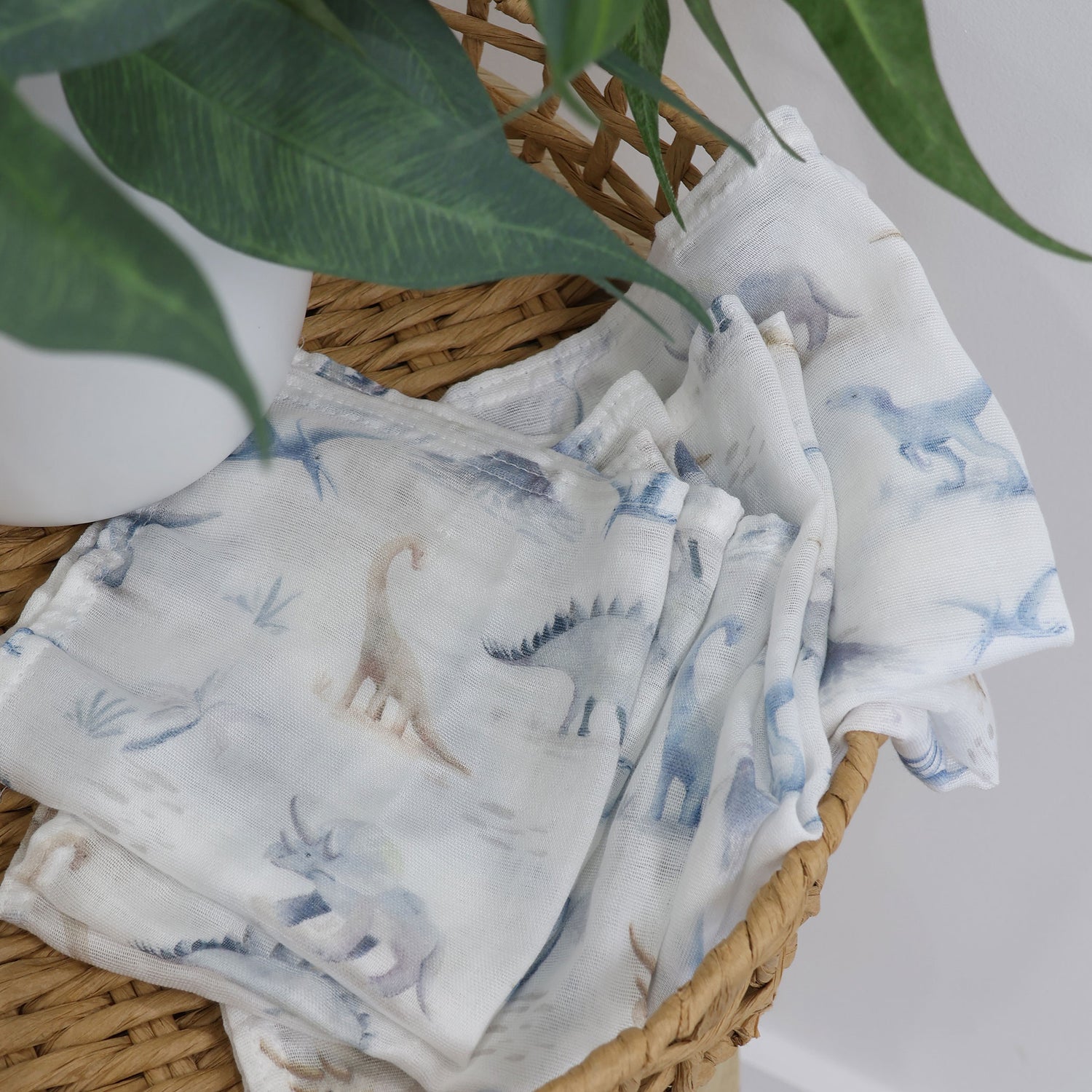 Jurassic Bamboo 6pk Muslin Face Washers - Bubba Blue Australia