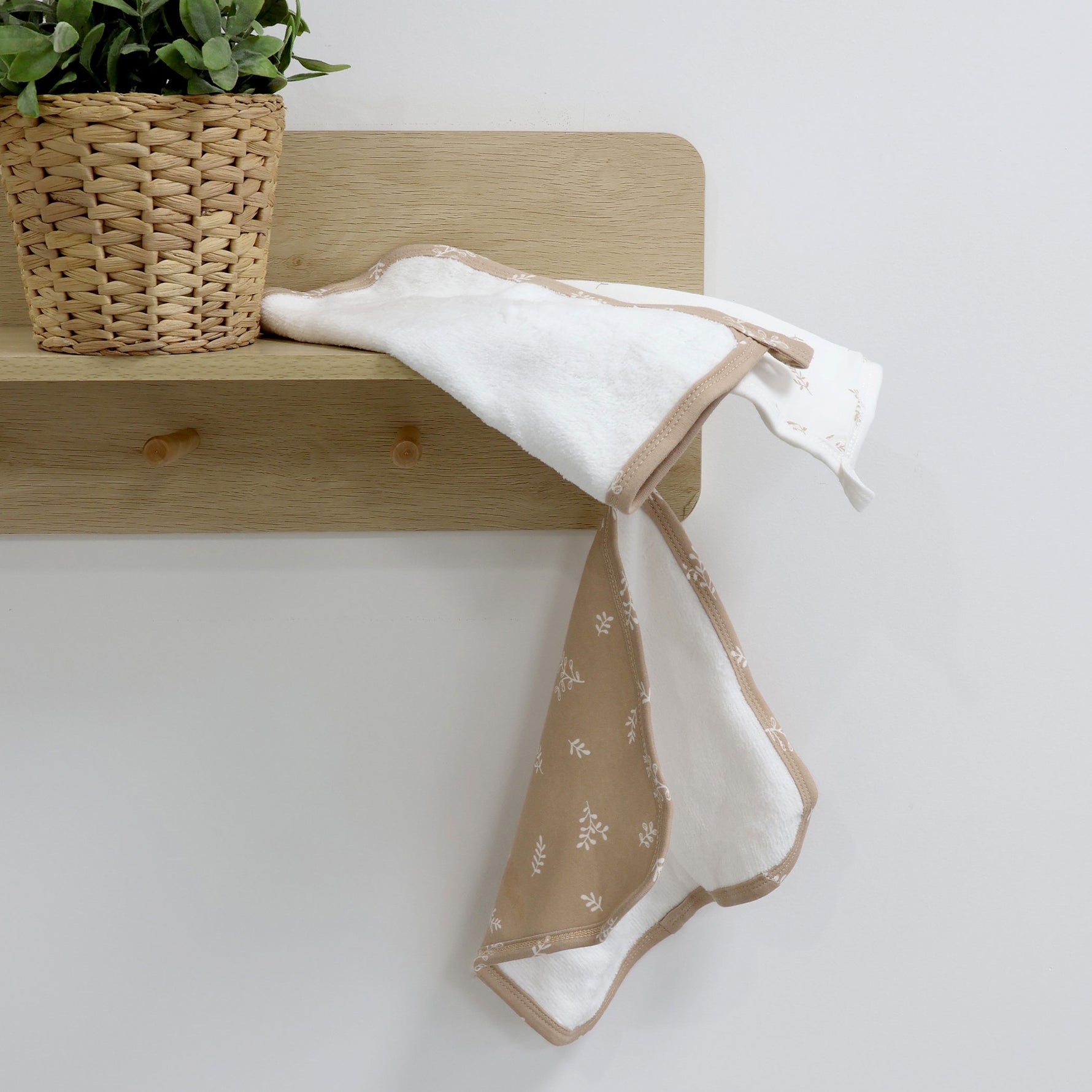 Organic Cotton 3pk Wash Cloths - Chestnut - Bubba Blue Australia
