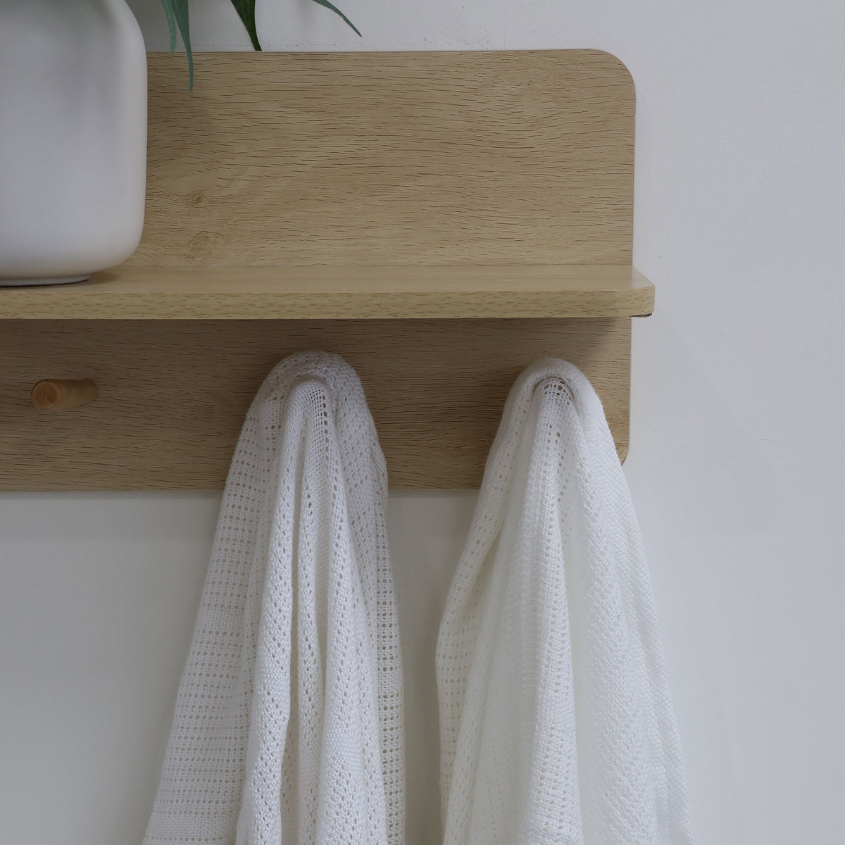 Bamboo White 2pk Cellular Blankets - Bubba Blue Australia
