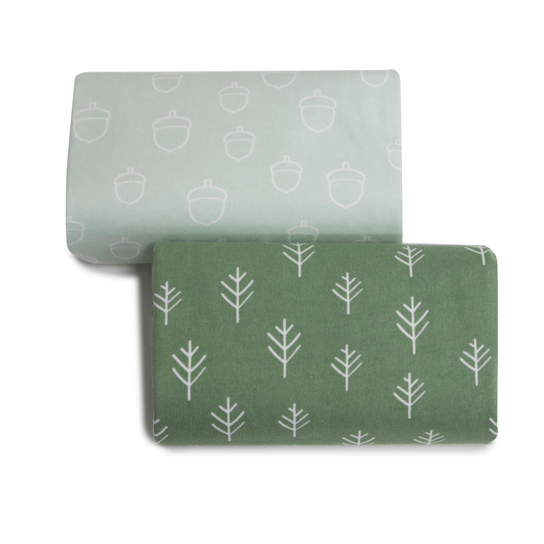 Nordic 2pk Waterproof Change Pad Covers Avocado/Forest - Bubba Blue Australia