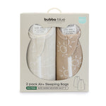 Nordic 0.2 TOG 2pk Air+ Sleep Bags Sand/Chestnut - Bubba Blue Australia