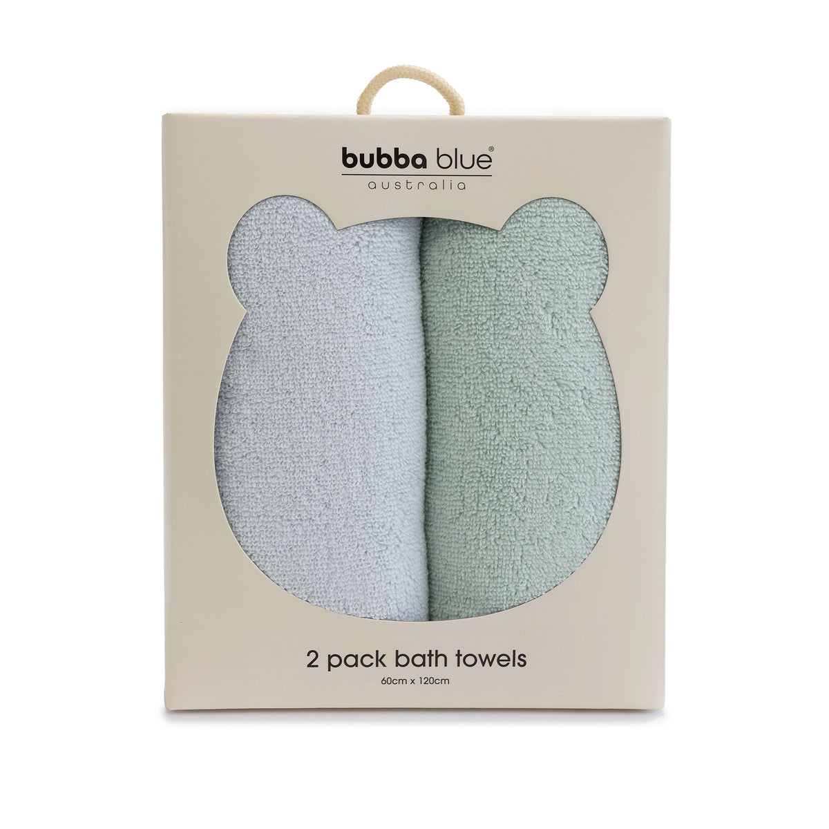 Nordic 2pk Bath Towel Dusty Sky/Dusty Mint - Bubba Blue Australia