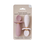 Plum Silicone 2pk Easy Grip Spoon Set - Dusty Berry/Rose - Bubba Blue Australia