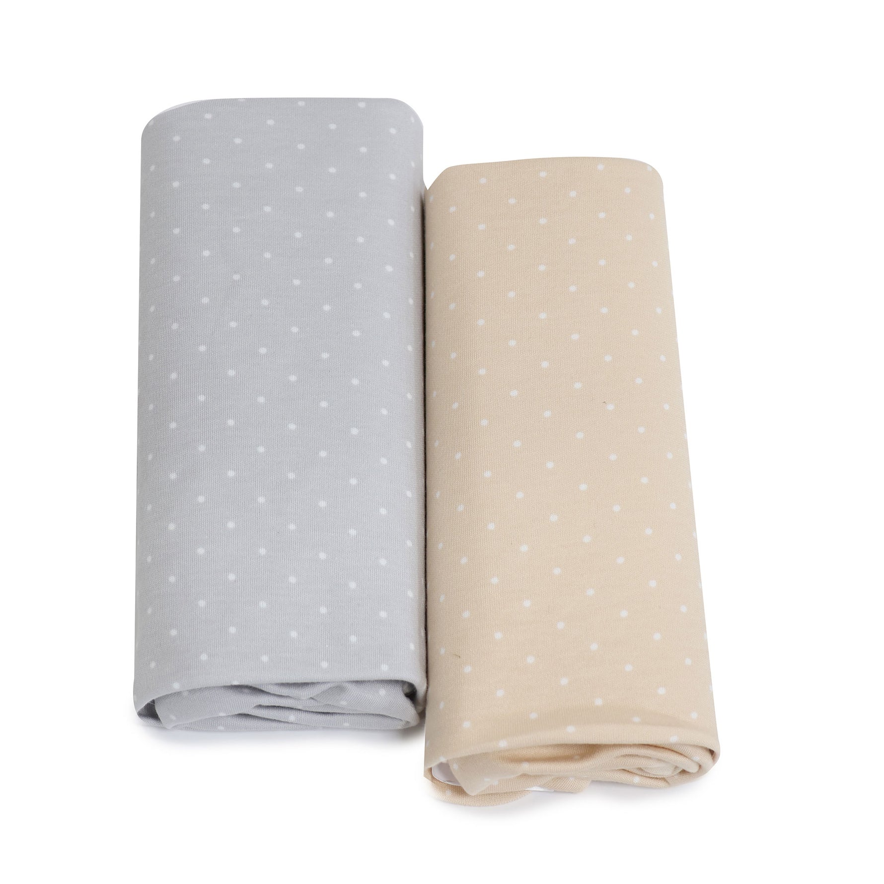 Confetti 2pk Waterproof Change Pad Covers Grey/Taupe - Bubba Blue Australia