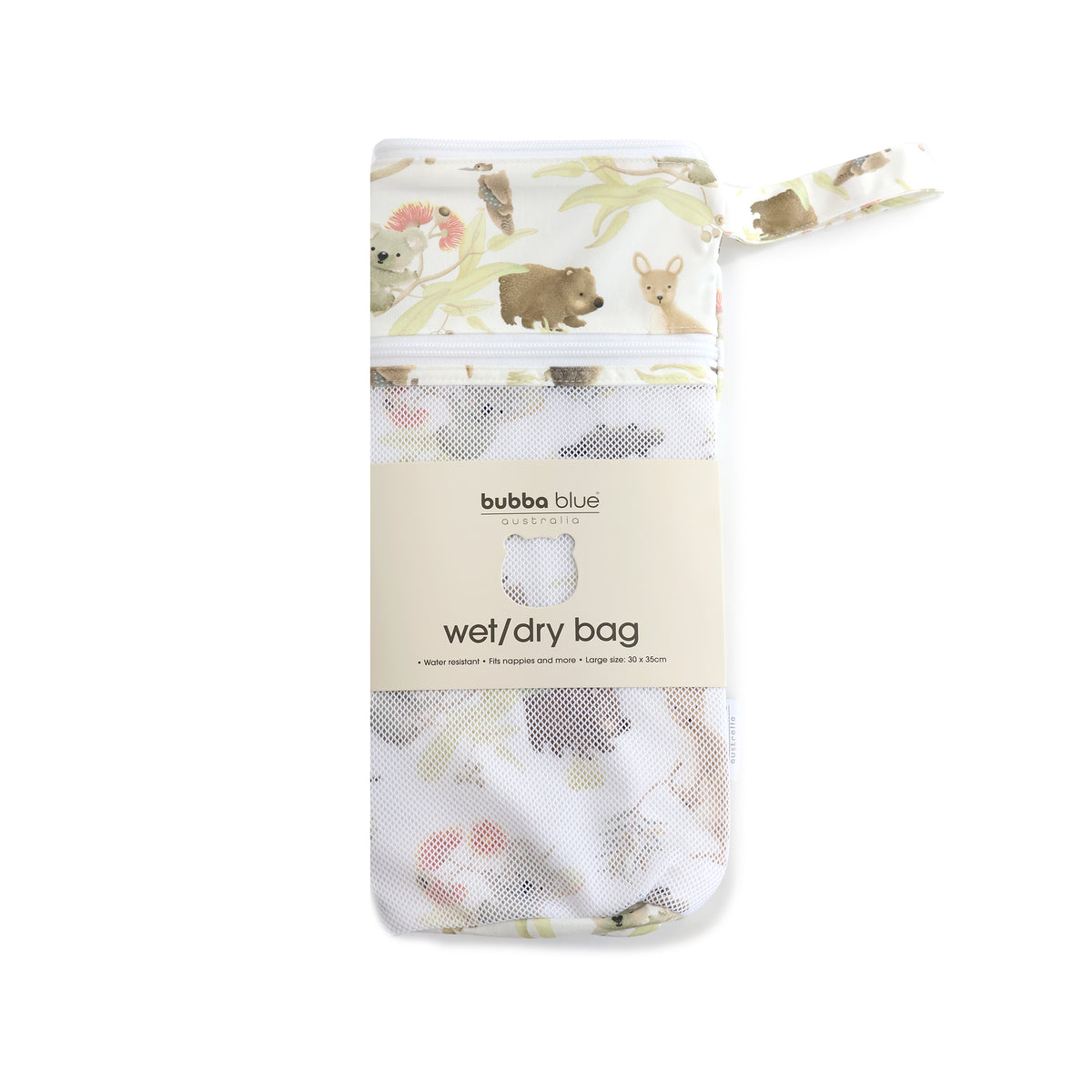 Aussie Animals 2pk Wet/Dry Bags Bundle - 25x28cm & 30x35cm - Bubba Blue Australia