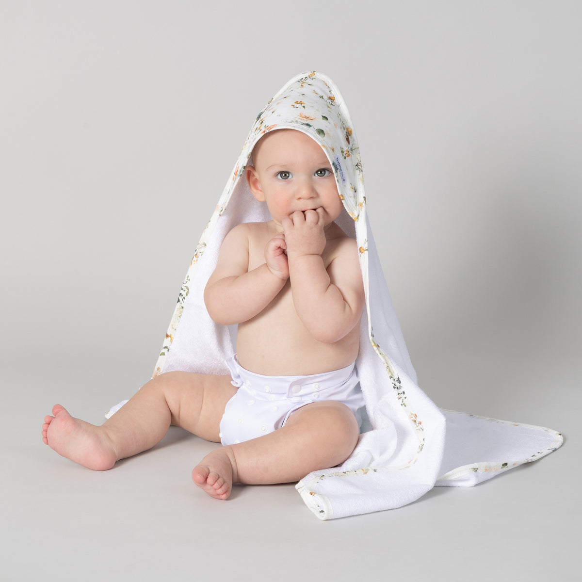 Peonies Bamboo 2pk Hooded Towels - Bubba Blue Australia
