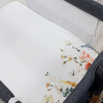 Peonies Bamboo 2pk Jersey Co Sleeper/Bedside Sleeper Fitted Sheets - Bubba Blue Australia