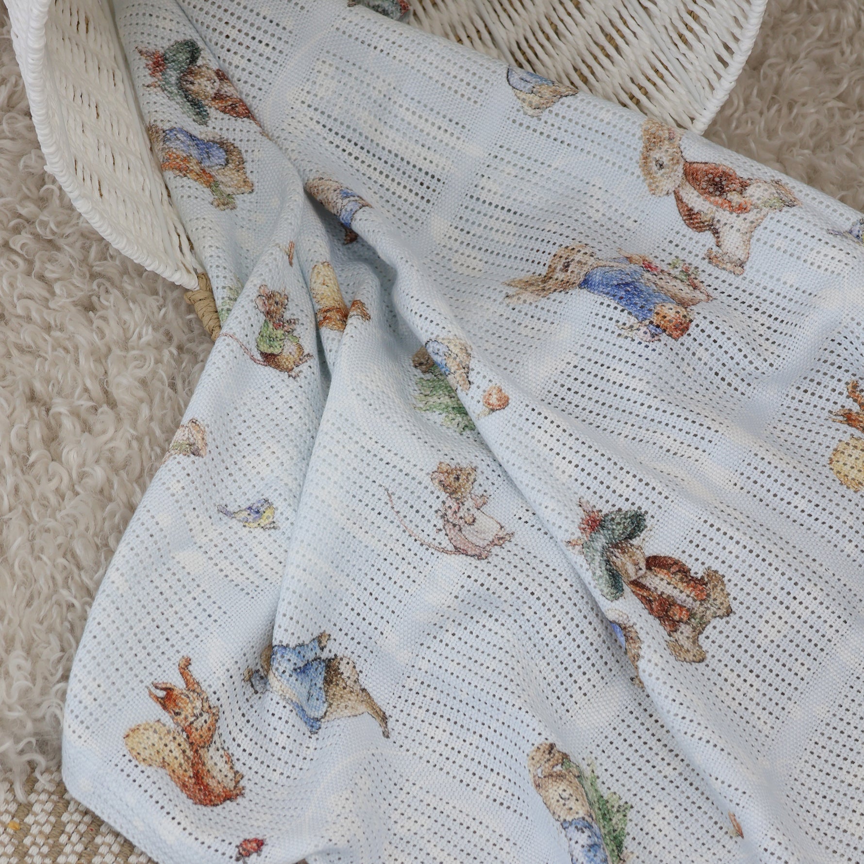 Peter Rabbit & Benjamin Bunny Cellular Blanket - Bubba Blue Australia