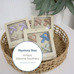 PLUM 4pk Silicone Soothers Mystery Box 6-18M - Bubba Blue Australia