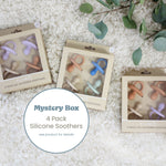 PLUM 4pk Silicone Soothers Mystery Box 6-18M - Bubba Blue Australia