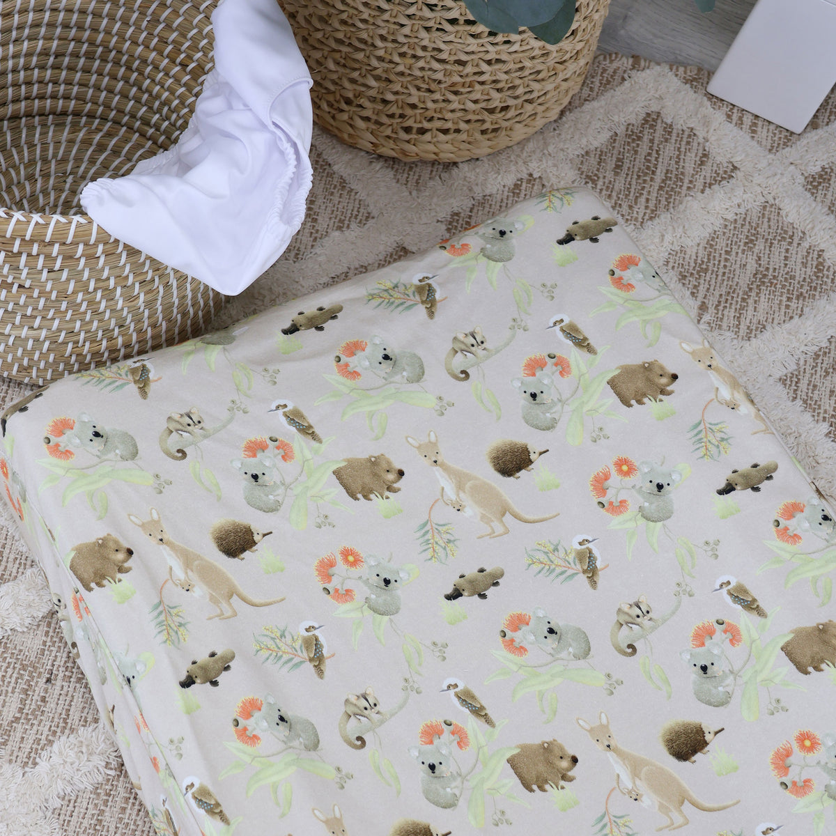 Aussie Animals Waterproof Change Mat Cover - Bubba Blue Australia