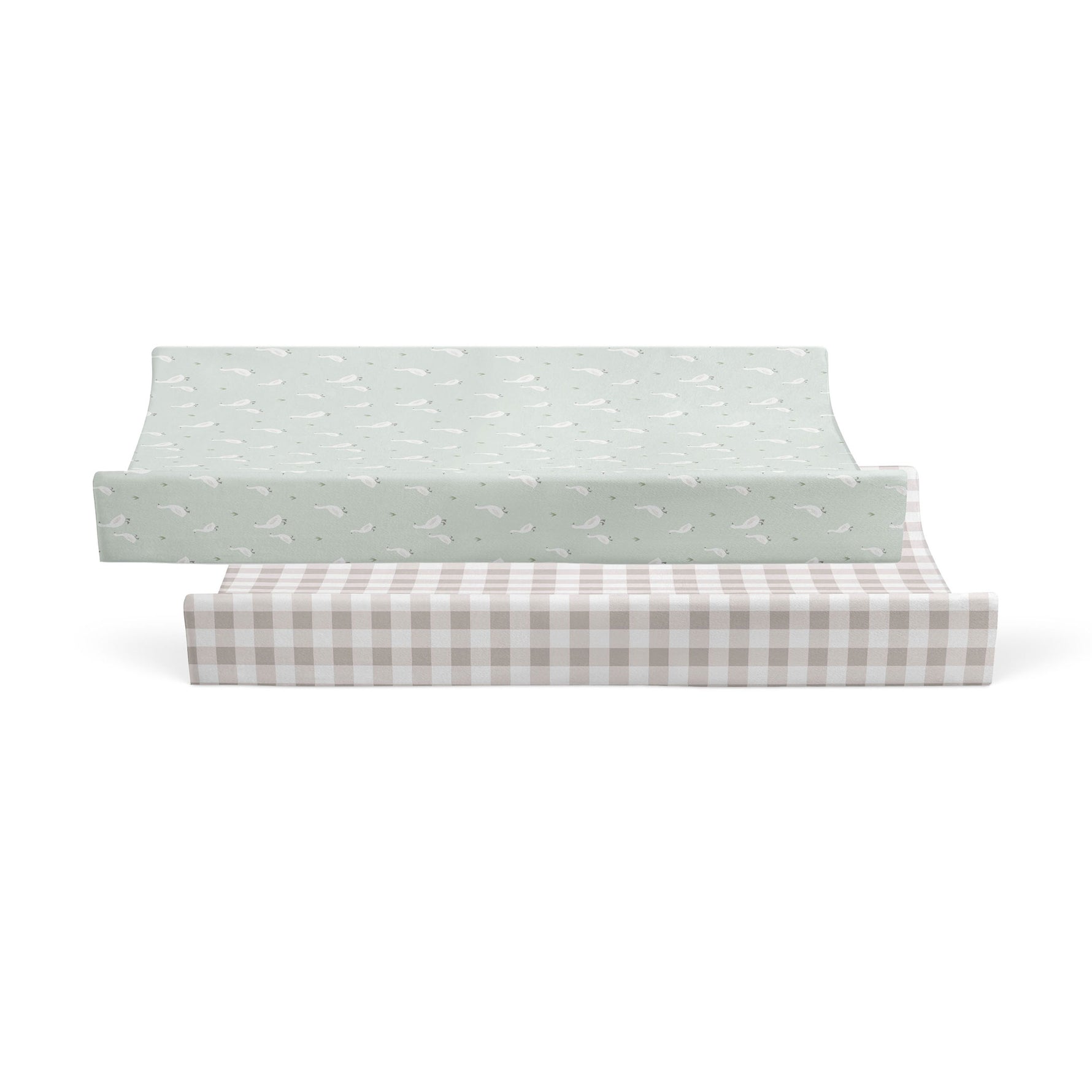 Provincial 2pk Waterproof Change Pad Covers - Olive/Taupe - Bubba Blue Australia