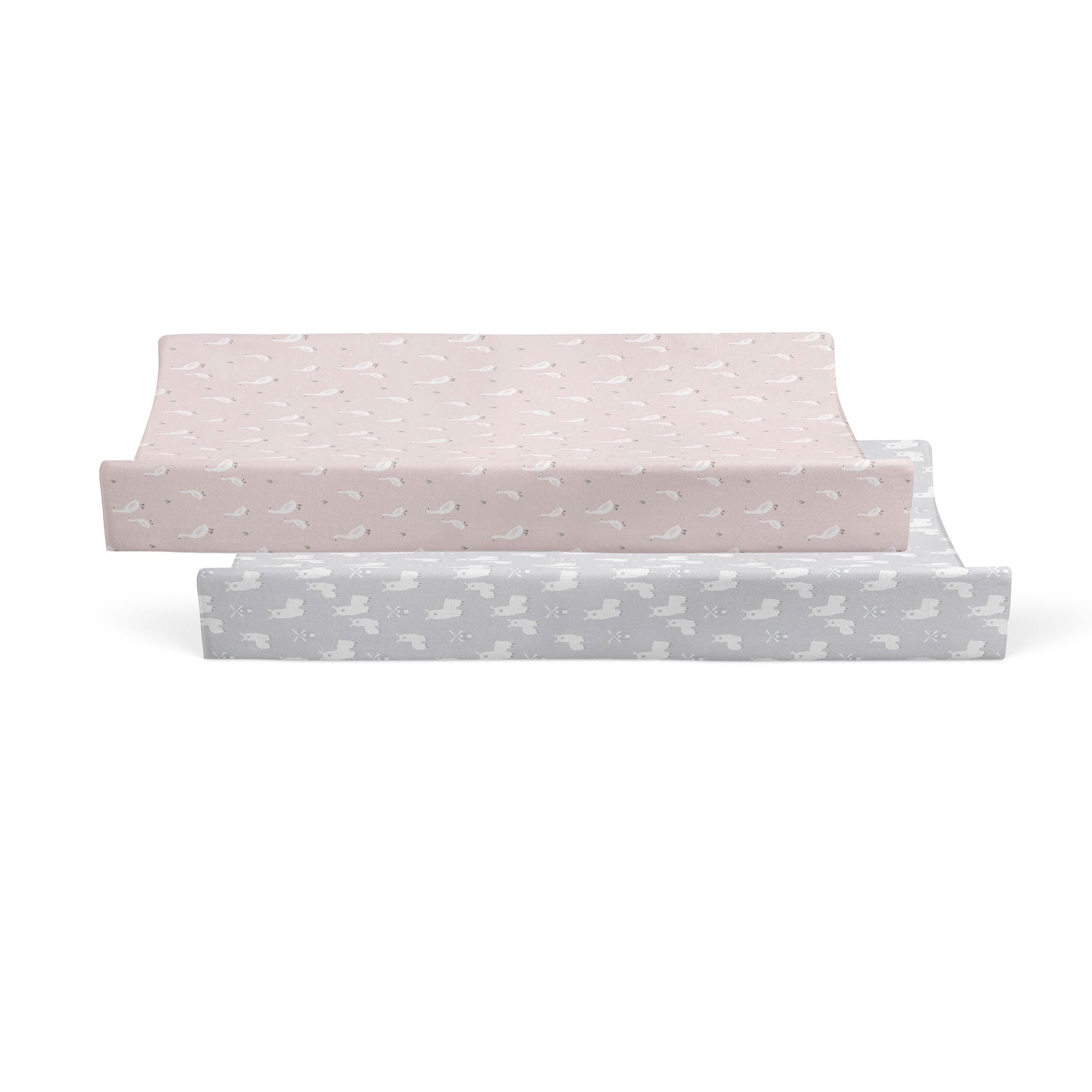 Provincial 2pk Waterproof Change Pad Covers - Blush/Grey - Bubba Blue Australia