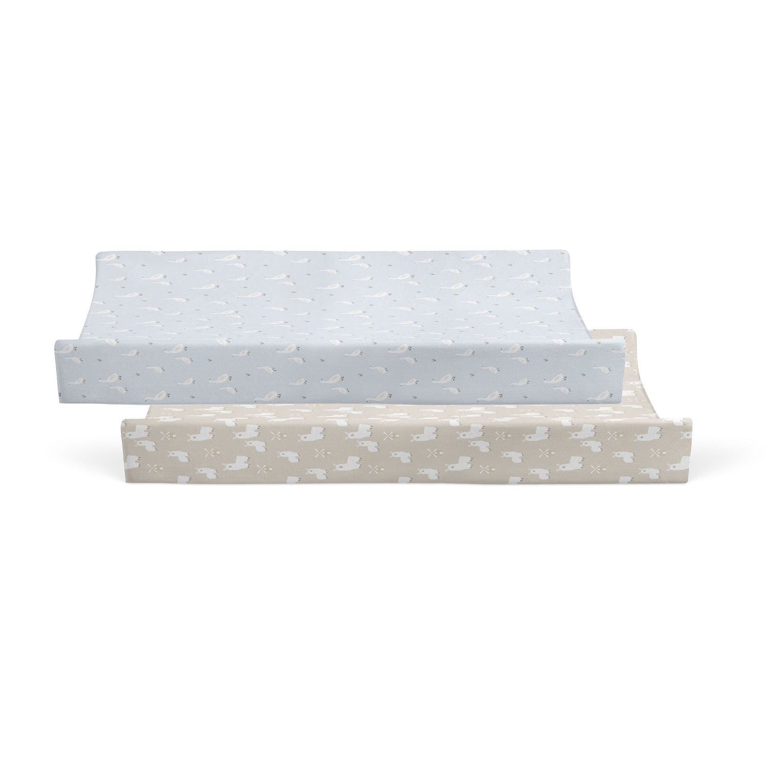 Provincial 2pk Waterproof Change Pad Covers - Sky/Almond - Bubba Blue Australia