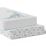 Jurassic Bamboo 2pk Jersey Cot Fitted Sheets - Bubba Blue Australia