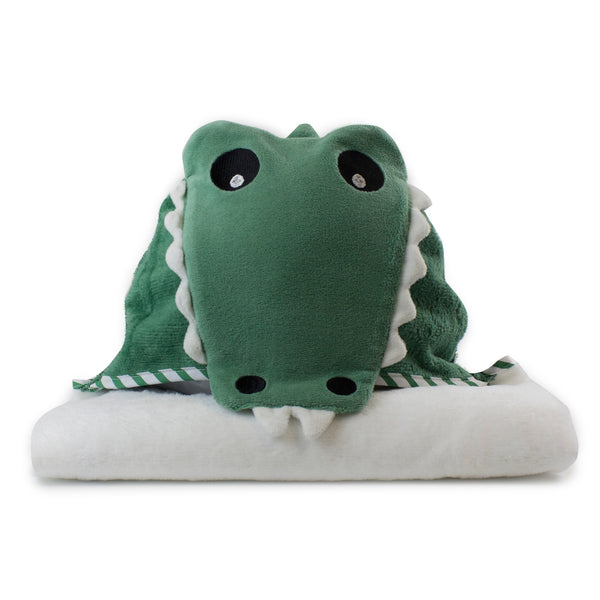 Crocodile Nursery Bundle - Hooded Towel, Face Washers, Security Blanket