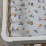 Peter Rabbit & Benjamin Bunny Cot Fitted Sheet - Bubba Blue Australia