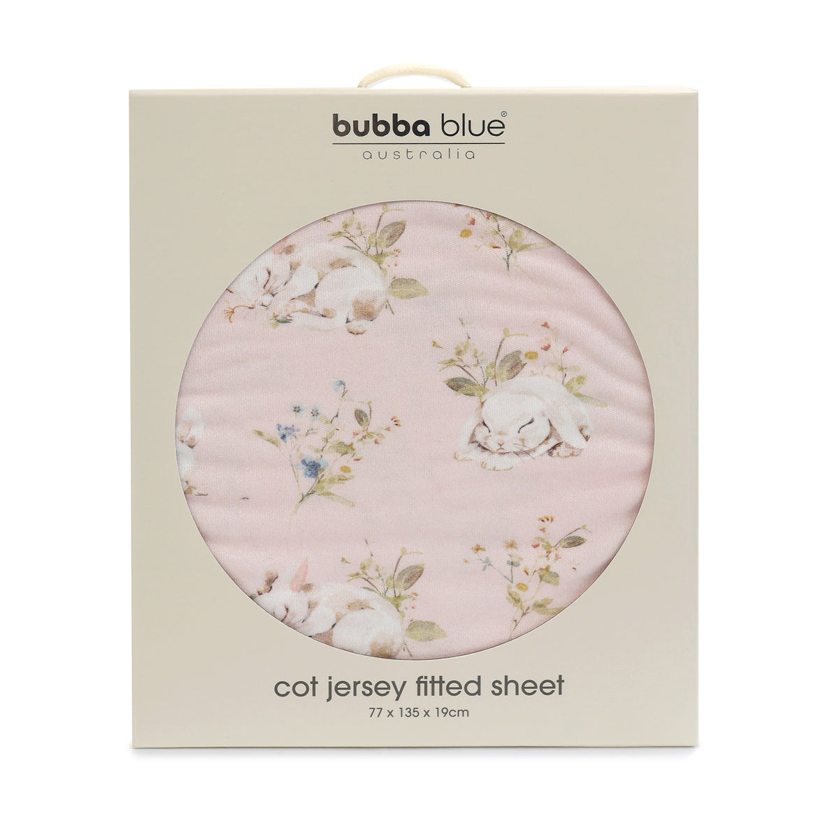 Sleeping Bunny Jersey Cot Fitted Sheet - Bubba Blue Australia