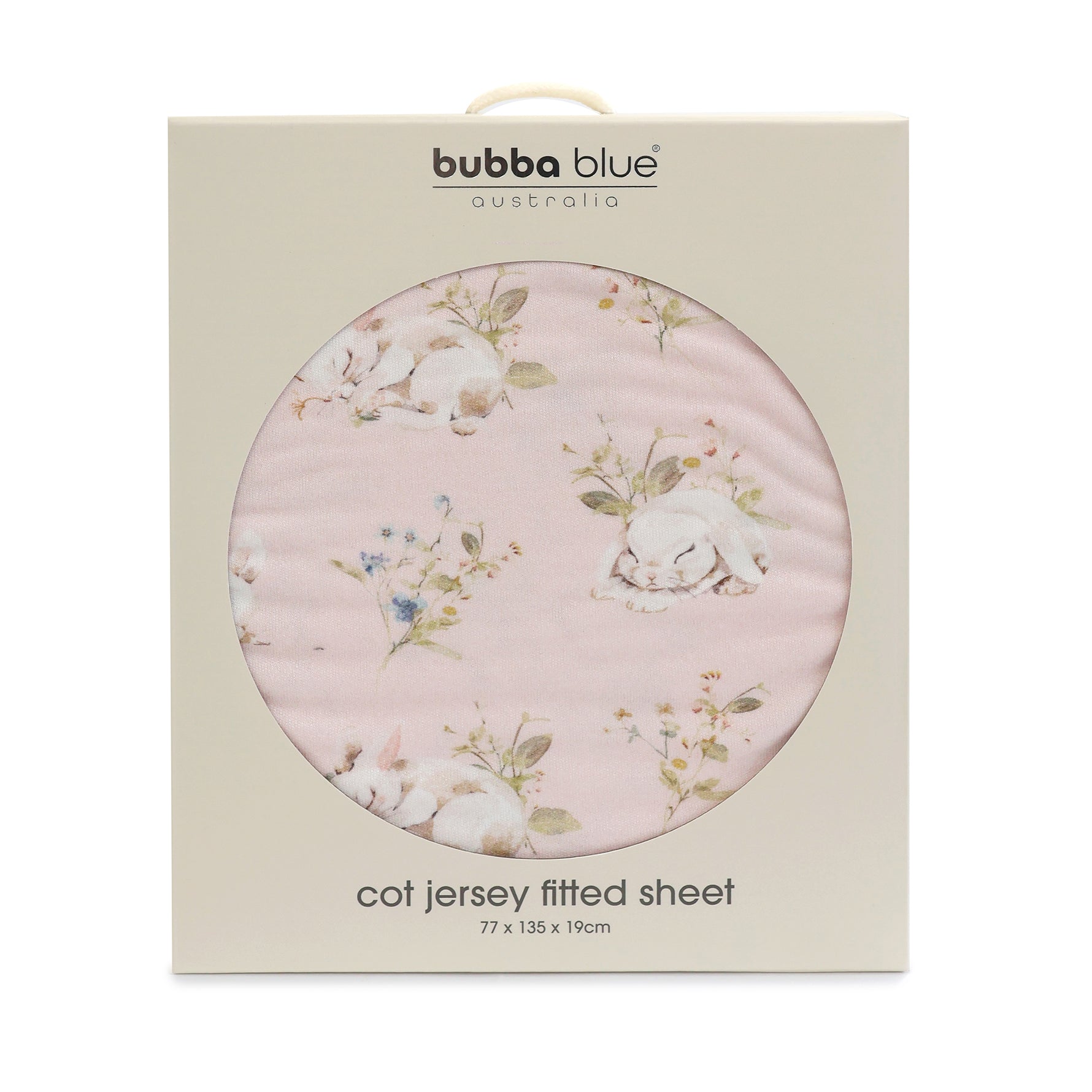 Sleeping Bunny Jersey Cot Fitted Sheet - Bubba Blue Australia