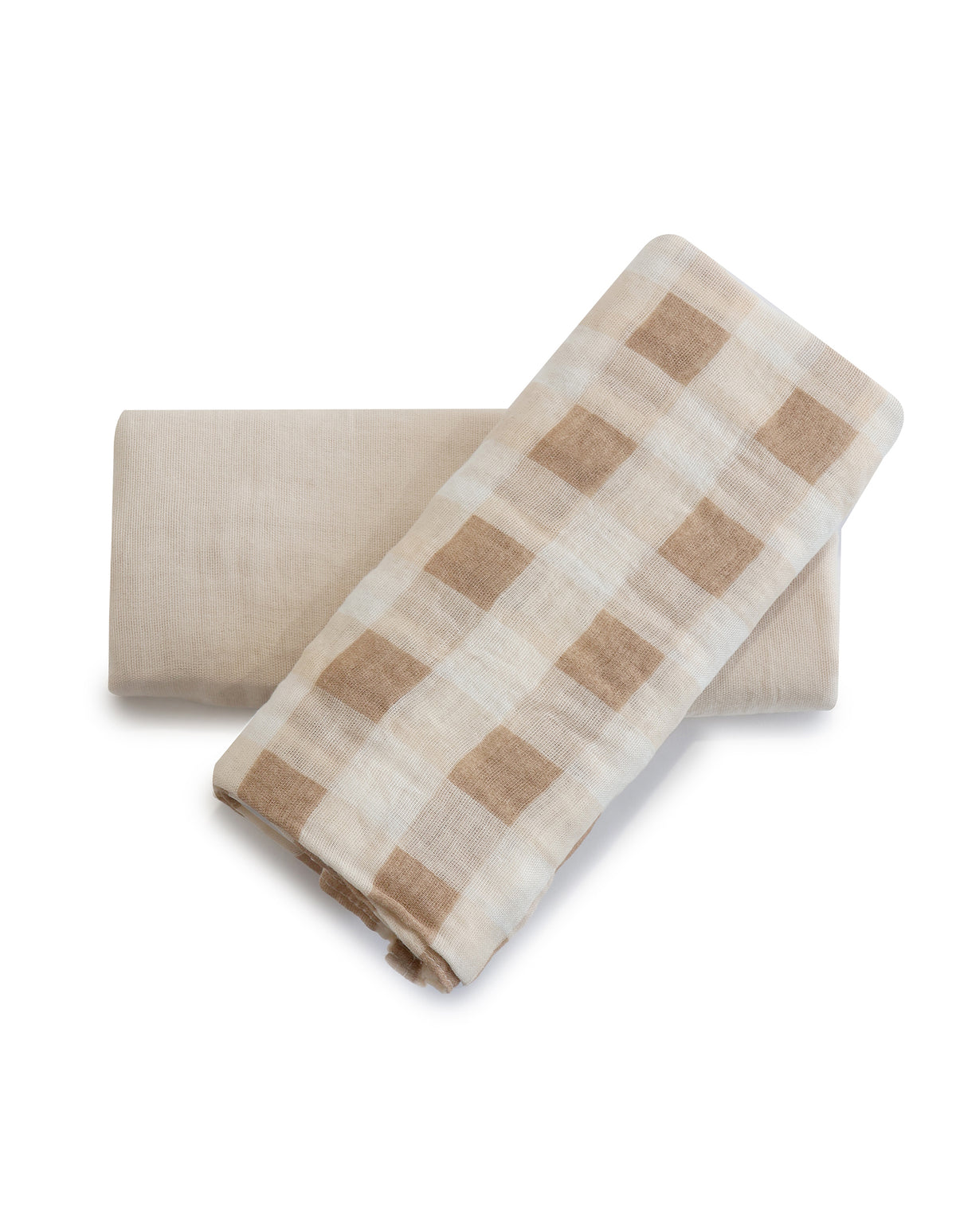 Bubba Sundae 2pk Muslin Wraps - Chestnut - Bubba Blue Australia