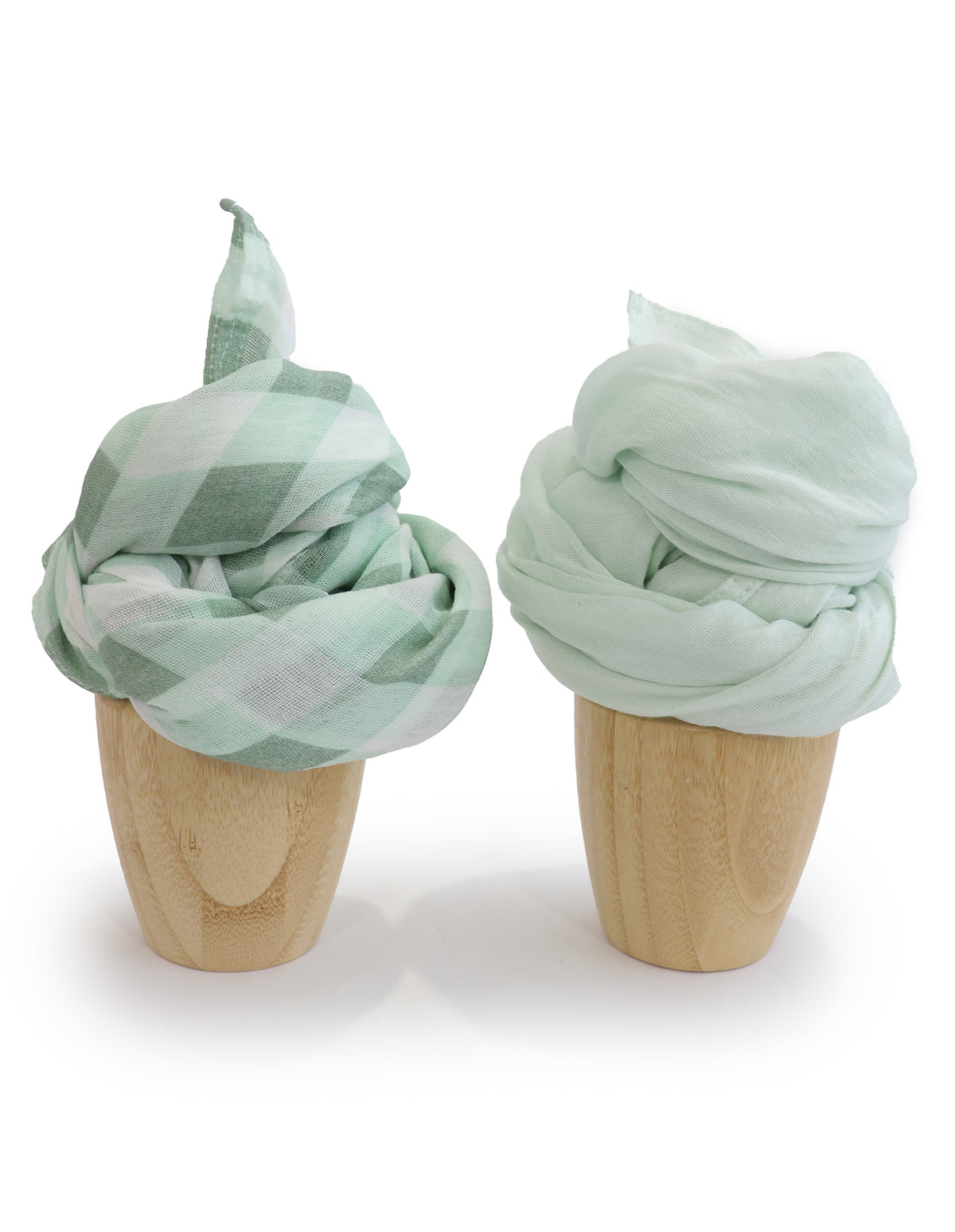 Bubba Sundae 2pk Muslin Wraps - Green Tea - Bubba Blue Australia