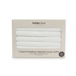 7 Pack Towelling Nappies / Burp Cloths - Bubba Blue Australia