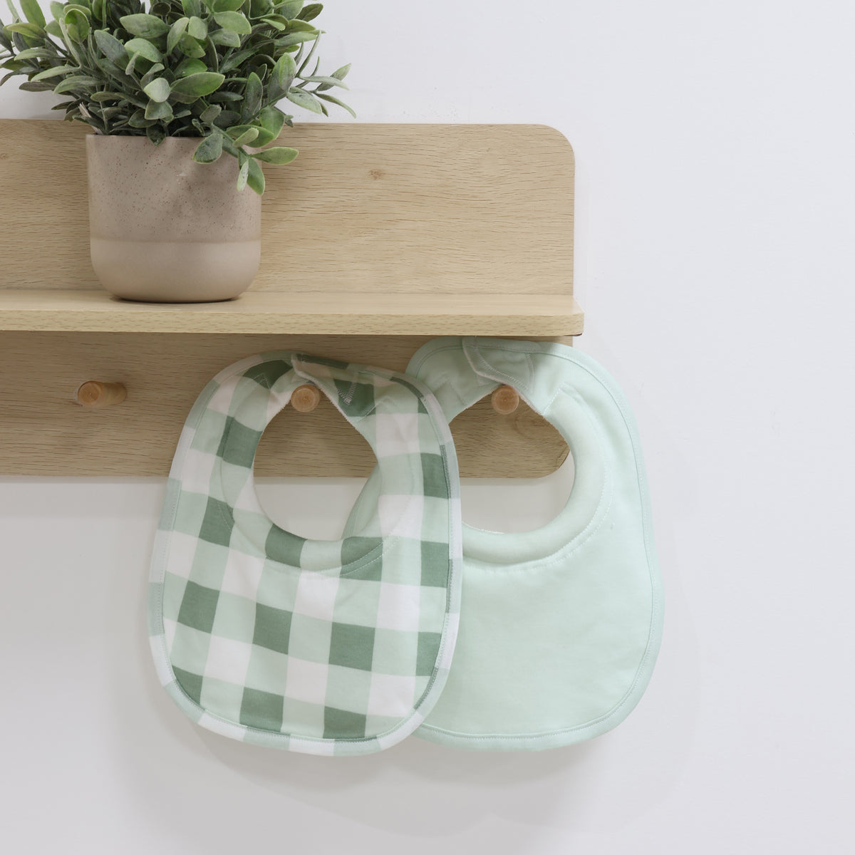 Bubba Sundae 2pk Dribble Bibs - Greentea - Bubba Blue Australia