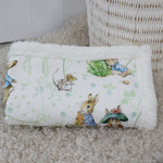 Peter Rabbit & Benjamin Bunny Fleece Cuddle Blanket - Bubba Blue Australia