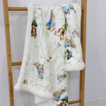 Peter Rabbit & Benjamin Bunny Fleece Cuddle Blanket - Bubba Blue Australia