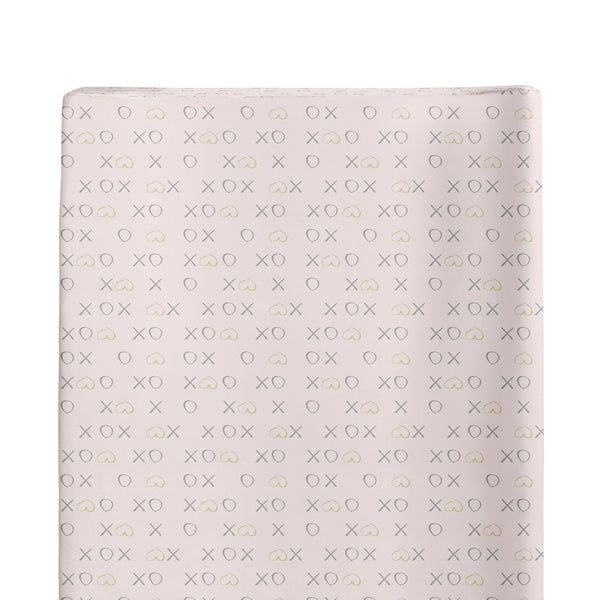 2x Pink Bloom Bamboo Jersey Waterproof Change Mat Cover
