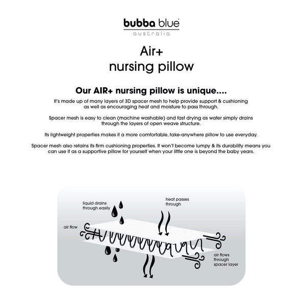 Nordic Air+ Nursing Pillow Sand/Grey