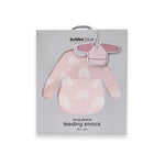 Nordic Smock Bib & Plum 2pk Feeding Spoons Bundle - Pink - Bubba Blue Australia