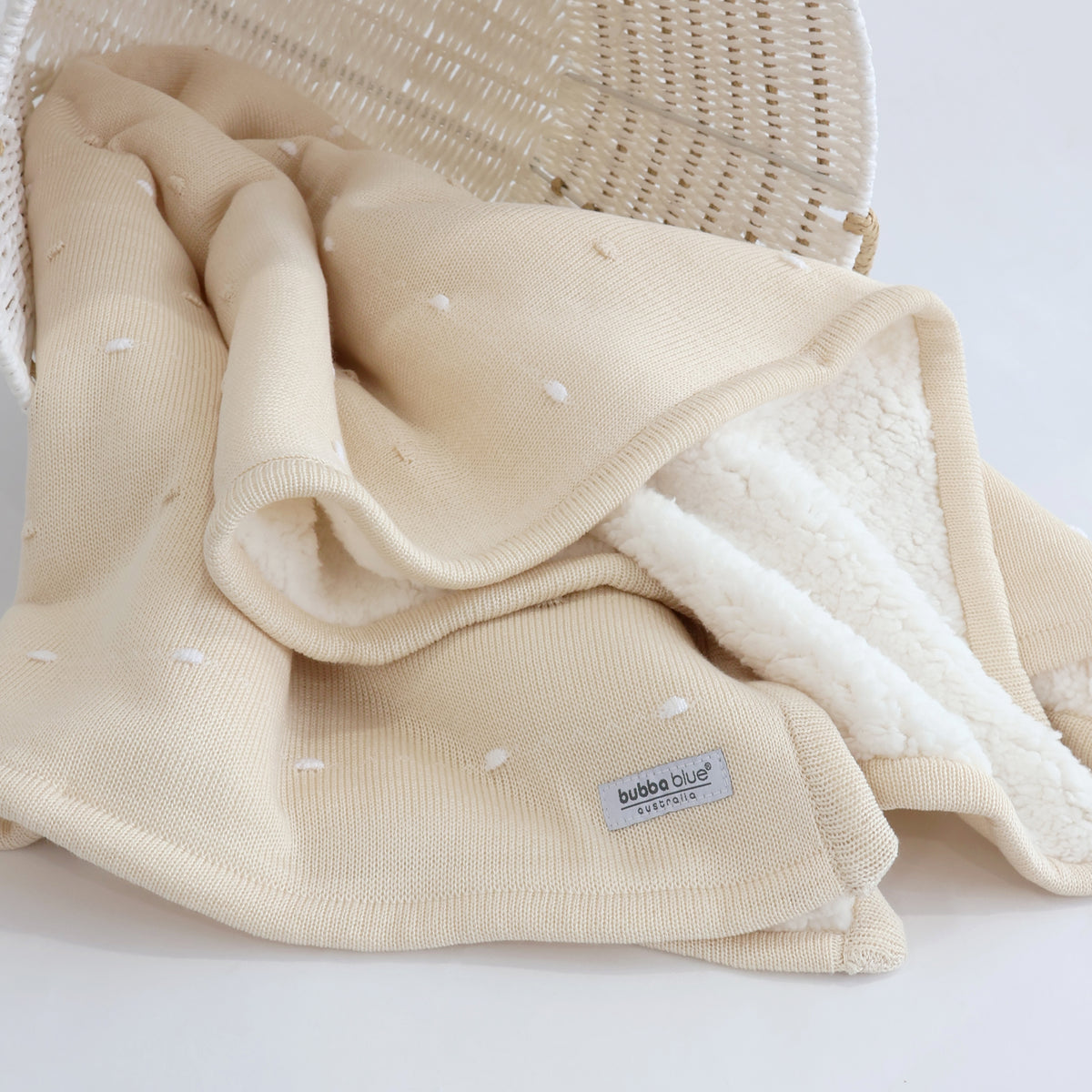Confetti Knit Blanket - Sand - Bubba Blue Australia