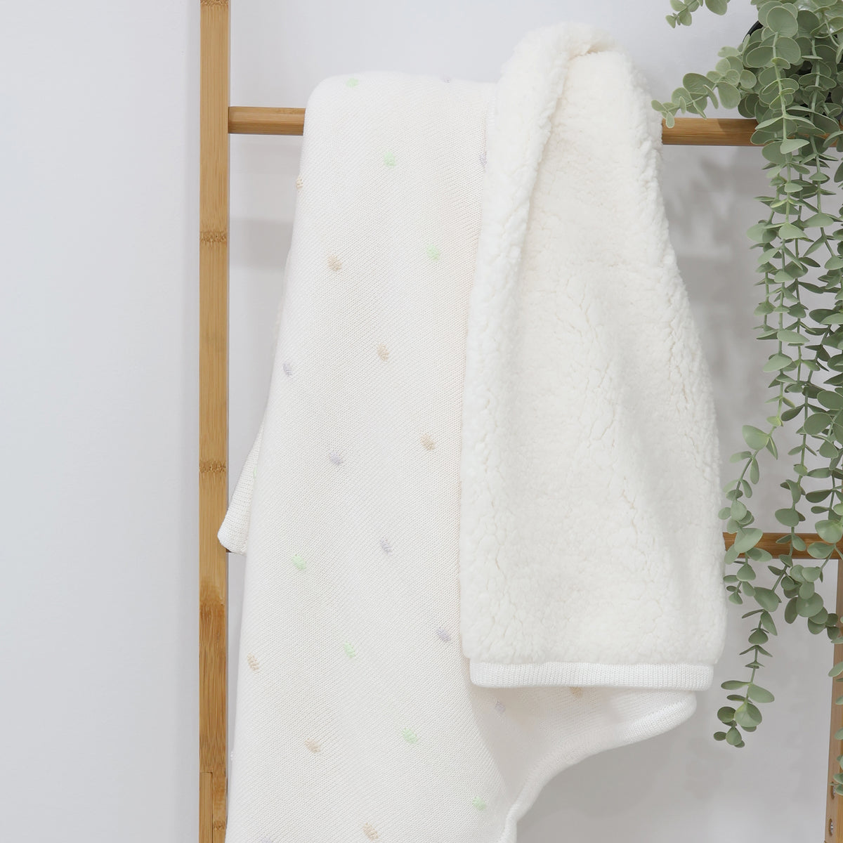 Confetti Knit Blanket - White - Bubba Blue Australia