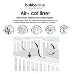 Nordic Breathe Easy® Air+ Cot Liner Grey/Sand - Bubba Blue Australia