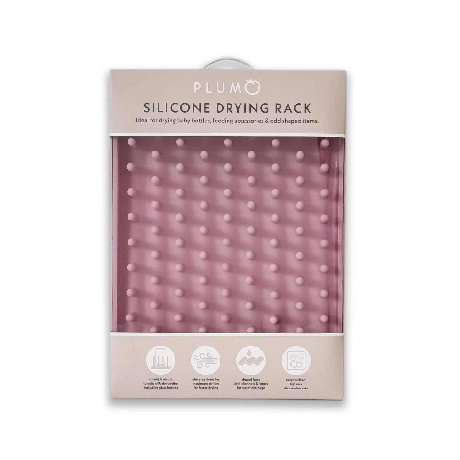 PLUM Hedgehog Silicone Drying Rack - Dusty Berry - Bubba Blue Australia