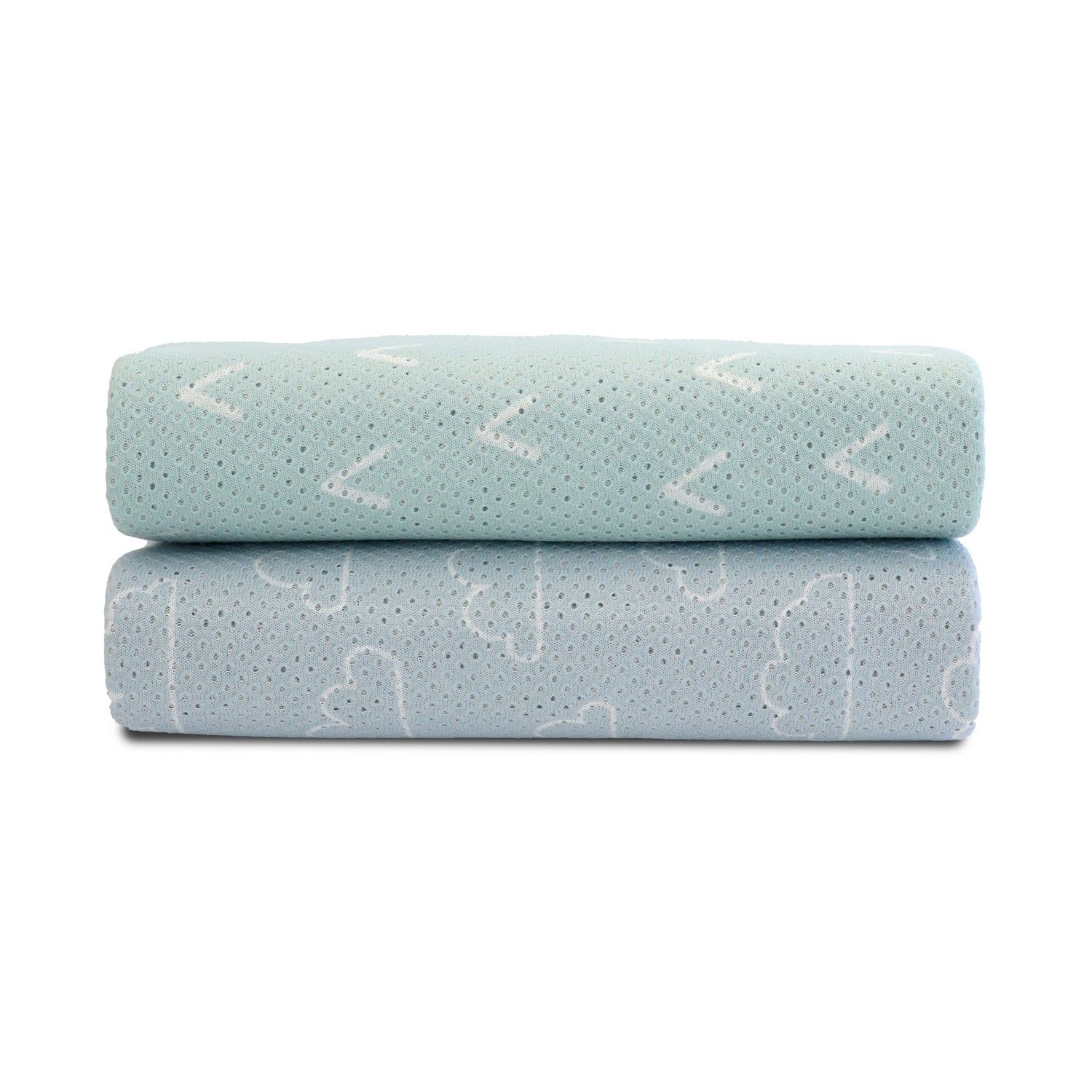 Nordic 2pk AIR+ Mesh Nursing Scarf Sky/Mint - Bubba Blue Australia
