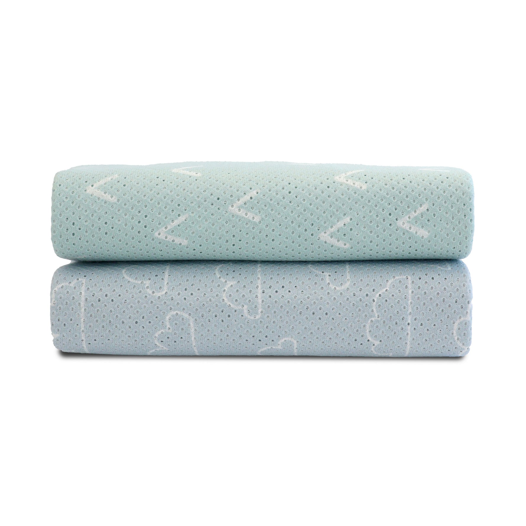 Nordic 2pk AIR+ Mesh Nursing Scarf Sky/Mint - Bubba Blue Australia
