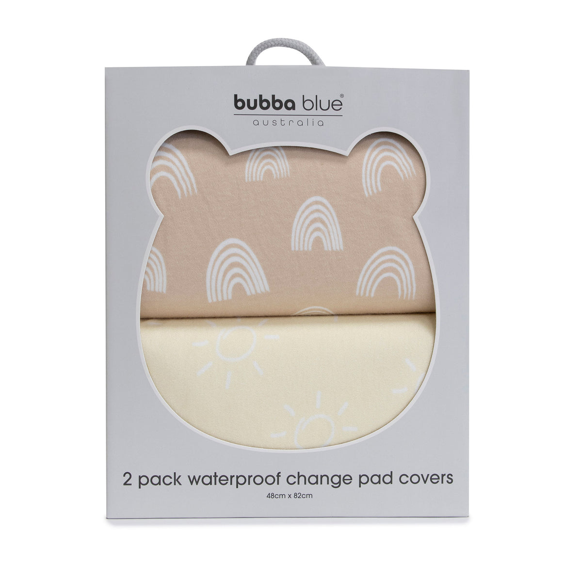 Nordic 2pk Waterproof Change Pad Covers Vanilla/Latte - Bubba Blue Australia