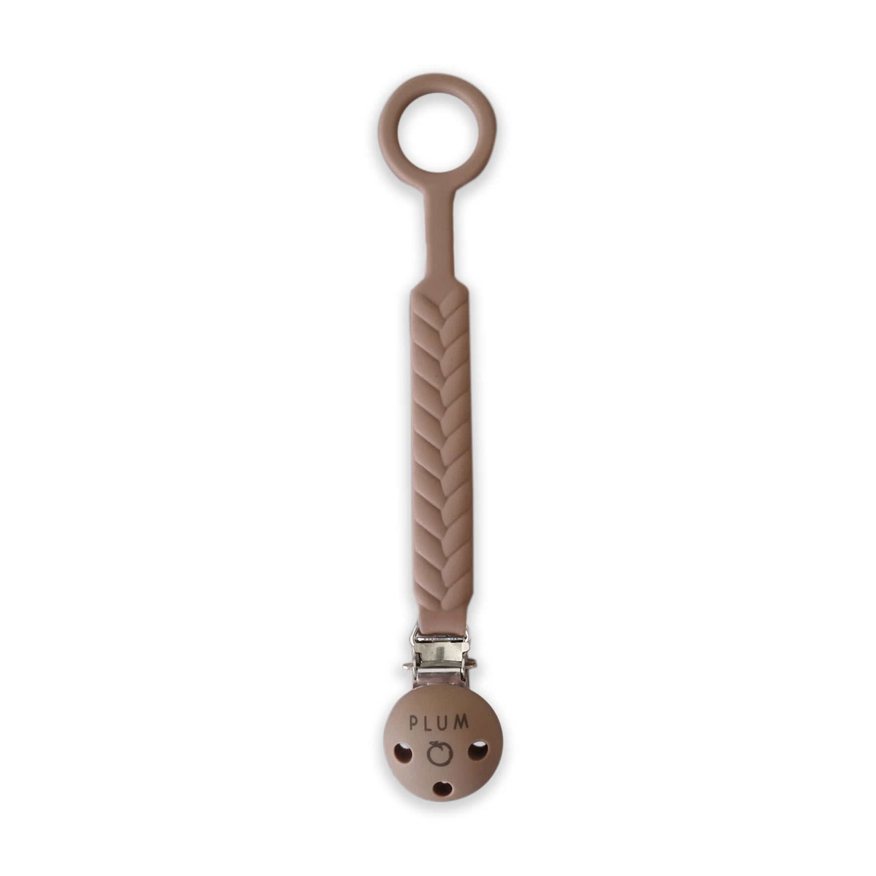 PLUM Silicone Soother Connector - Nutmeg - Bubba Blue Australia
