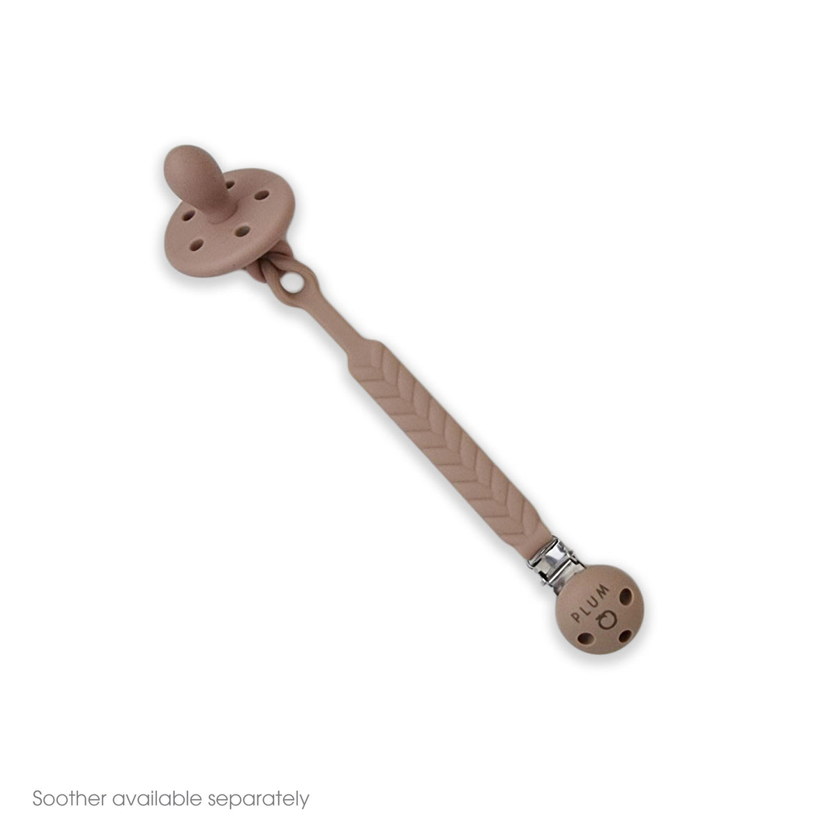 PLUM Silicone Soother Connector - Nutmeg - Bubba Blue Australia