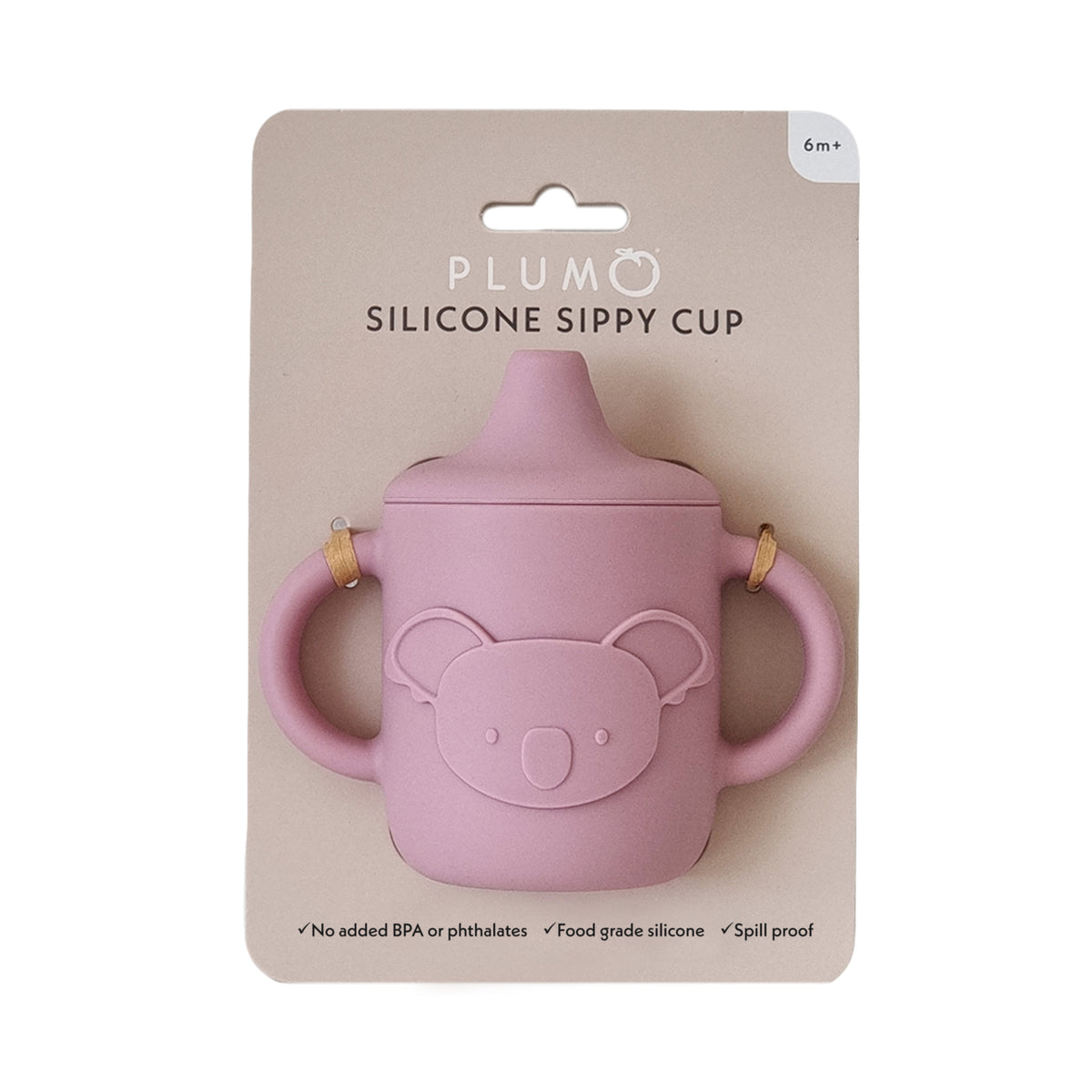 Plum Silicone Koala Sippy Cup - Dusty Berry - Bubba Blue Australia