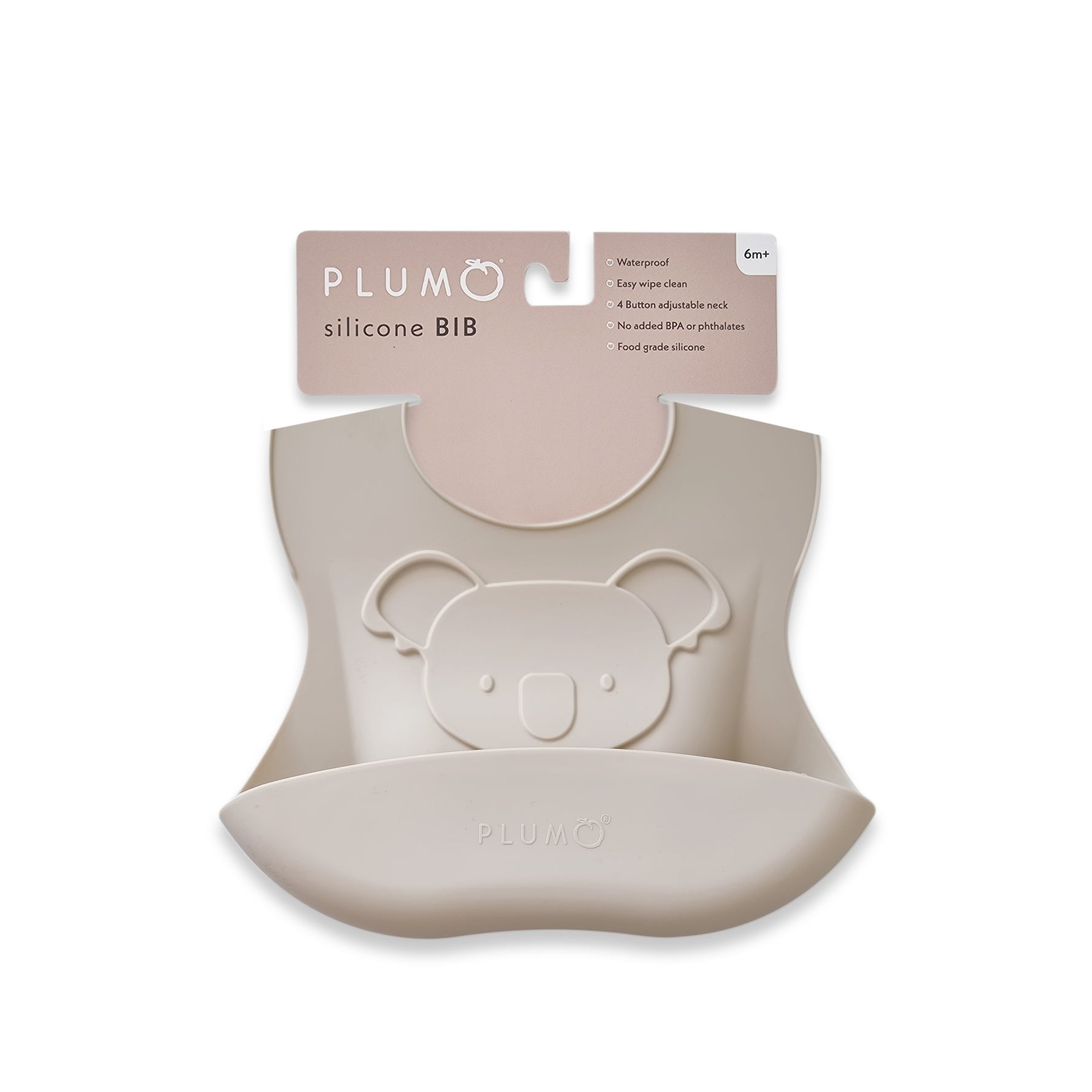 PLUM Silicone Koala Bib - Sand - Bubba Blue Australia