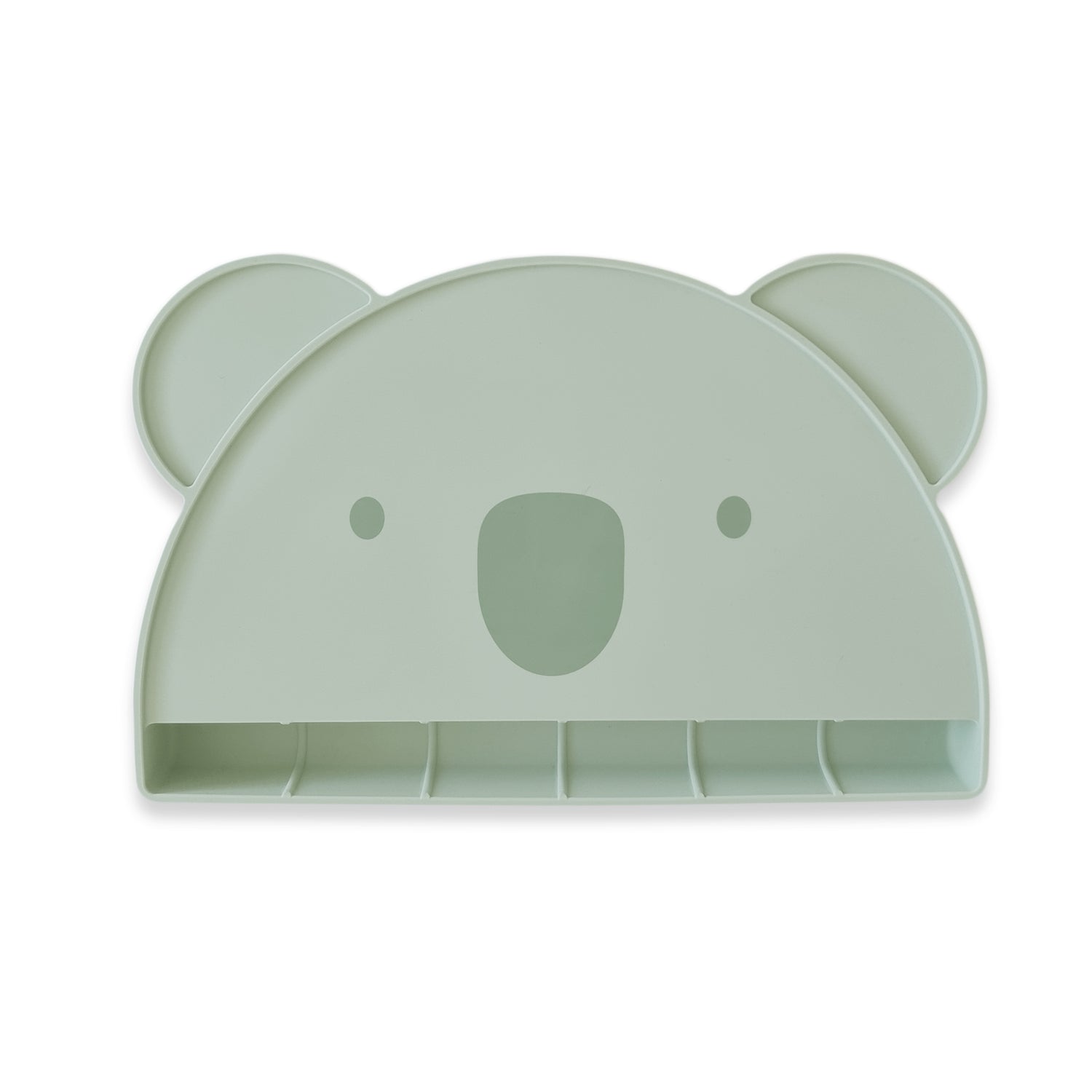 Plum Silicone Koala Placemat with Catcher - Olive - Bubba Blue Australia