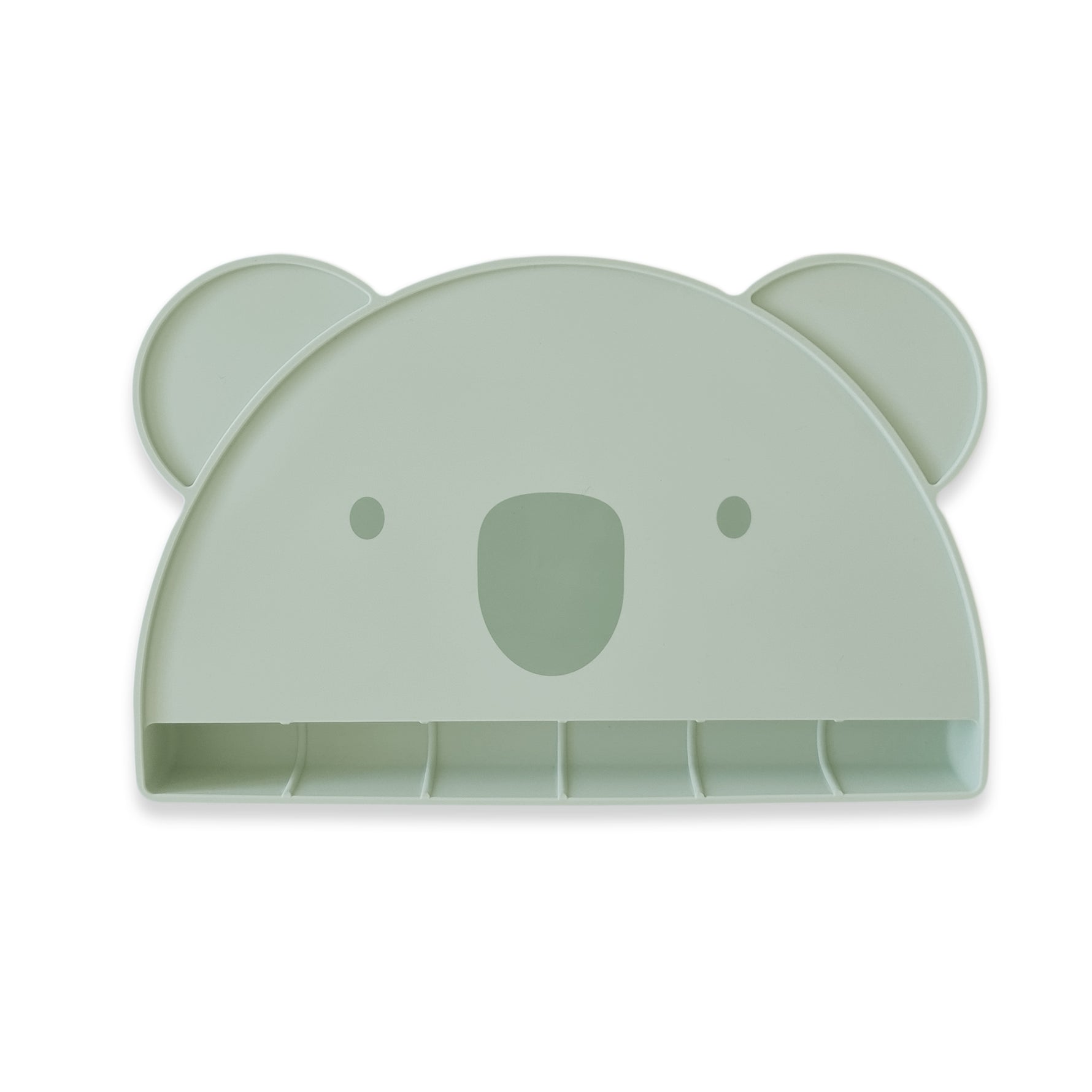 Plum Silicone Koala Placemat with Catcher - Olive - Bubba Blue Australia