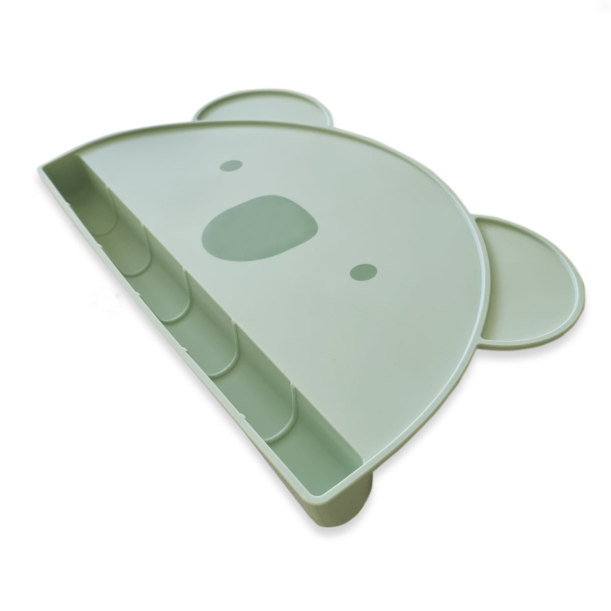 Plum Silicone Koala Placemat with Catcher - Olive - Bubba Blue Australia