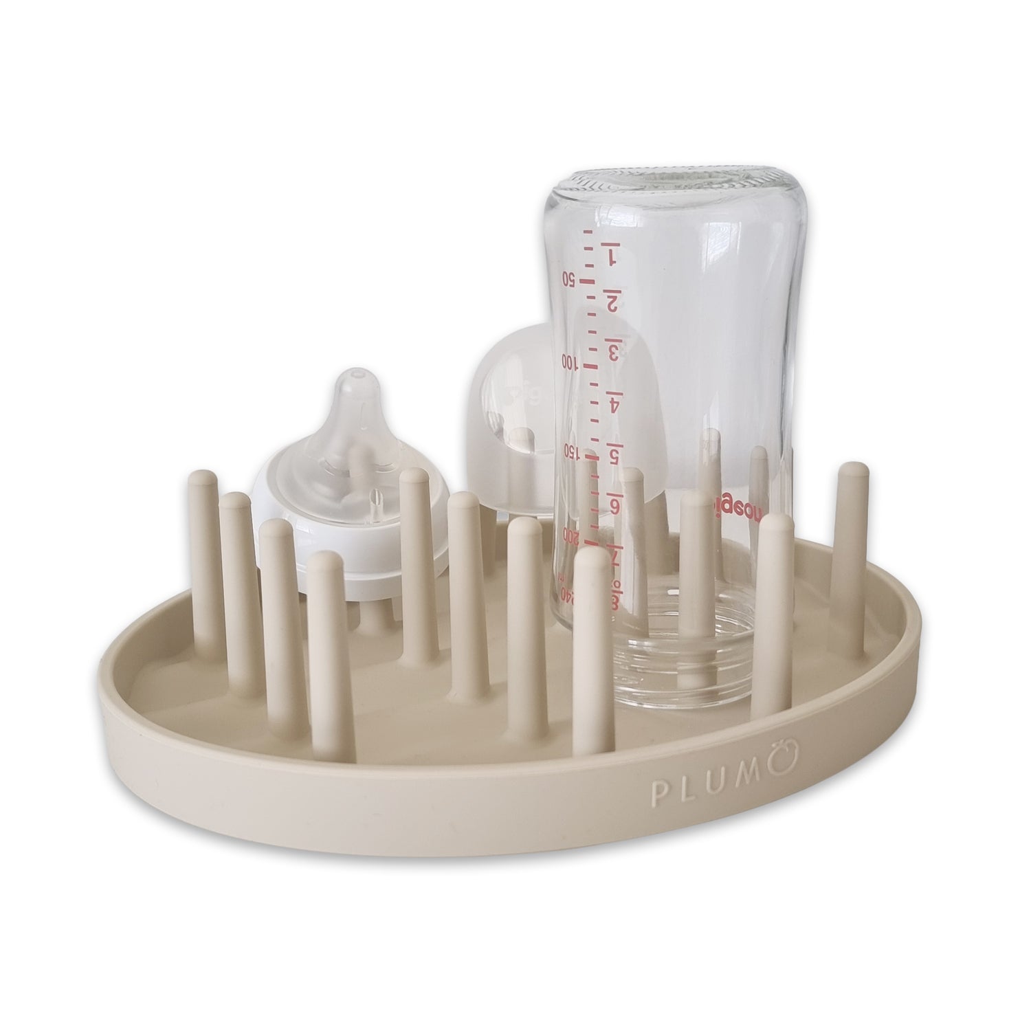 Plum Mini Hedgehog Silicone Drying Rack - Sand